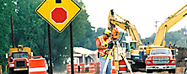 People at work on highway project