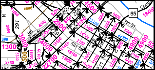 Geographic Information Systems map of downtown Minneapolis. The Geographic Information & Mapping and Basemap Sections are responsible for maintaining core Computer-aided design and Geographic Information Systems data for the Minnesota Department of Transportation.