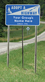 Adopt a highway sign