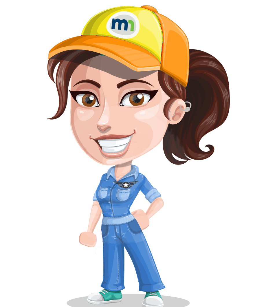 Picture of cartoon MnDOT Ms. Fix-It holding a wrench.