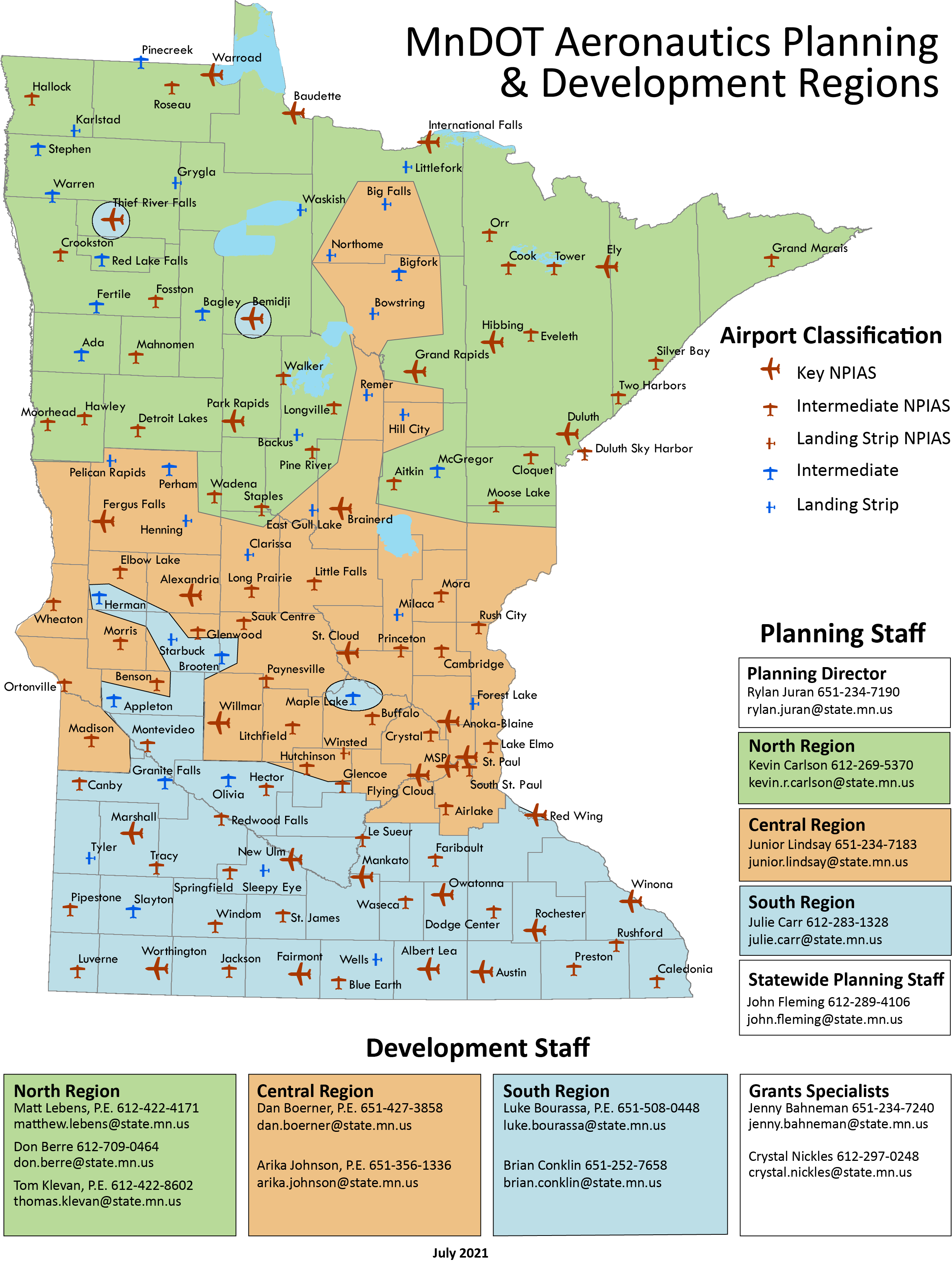 Airport Developments Regions Map