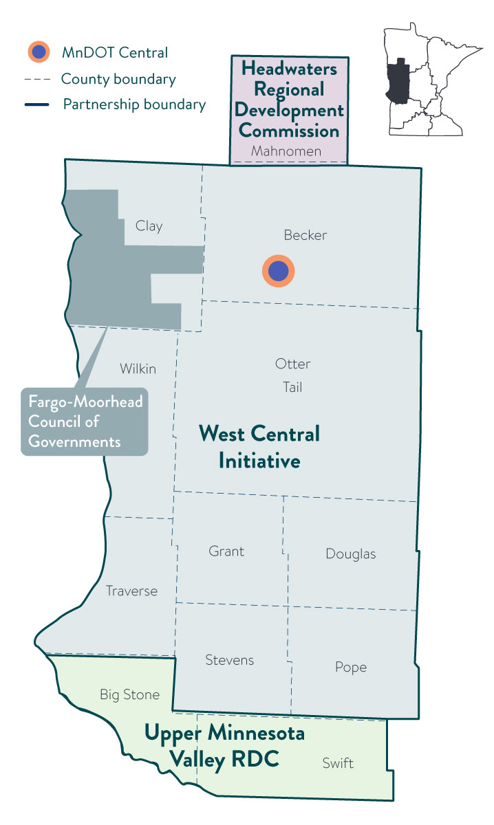 Map of West Central Minnesota ATP