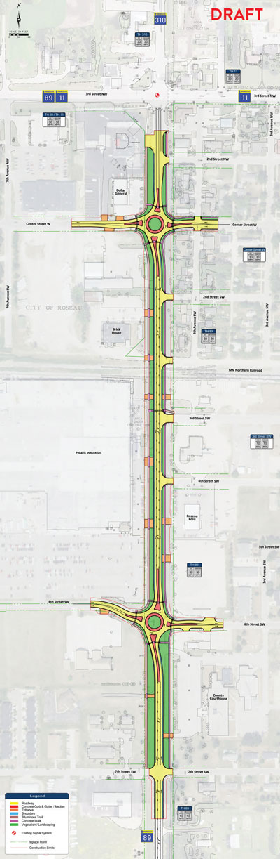 draft concept drawing of how the highway 89 corridor could look with changes