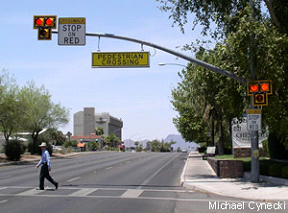 HAWK Pedestrian Crosswalk System in St. Cloud