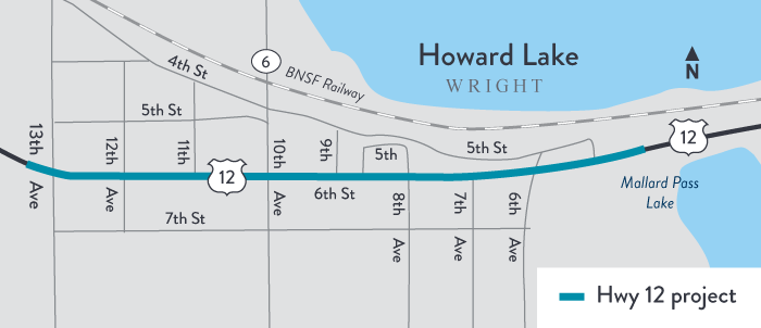 Howard Lake project location map