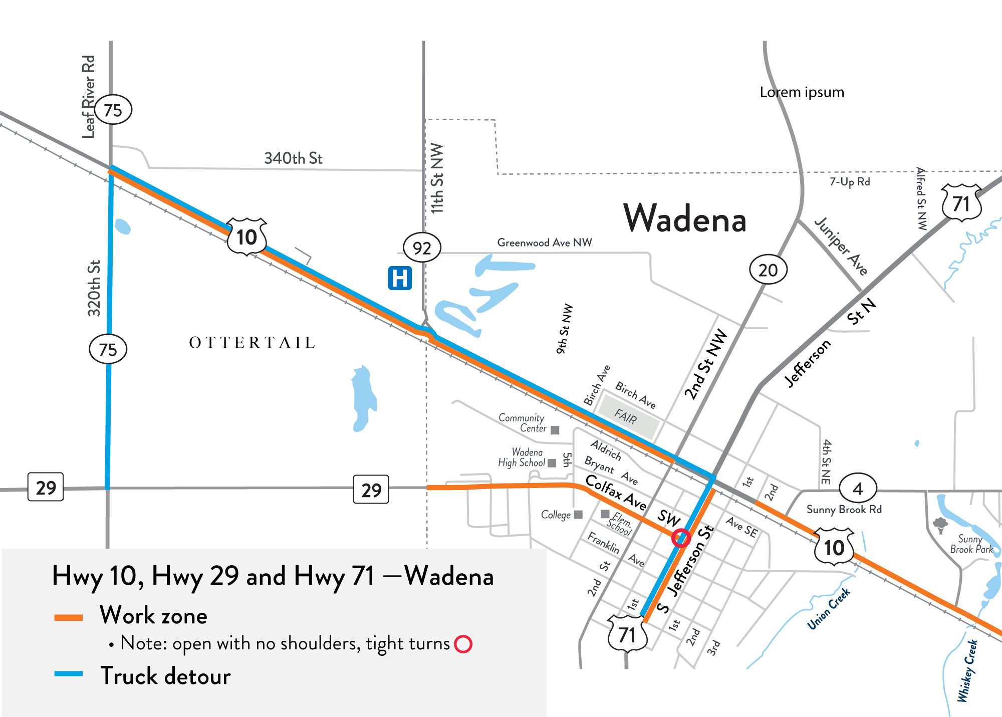 Detour map Detour map