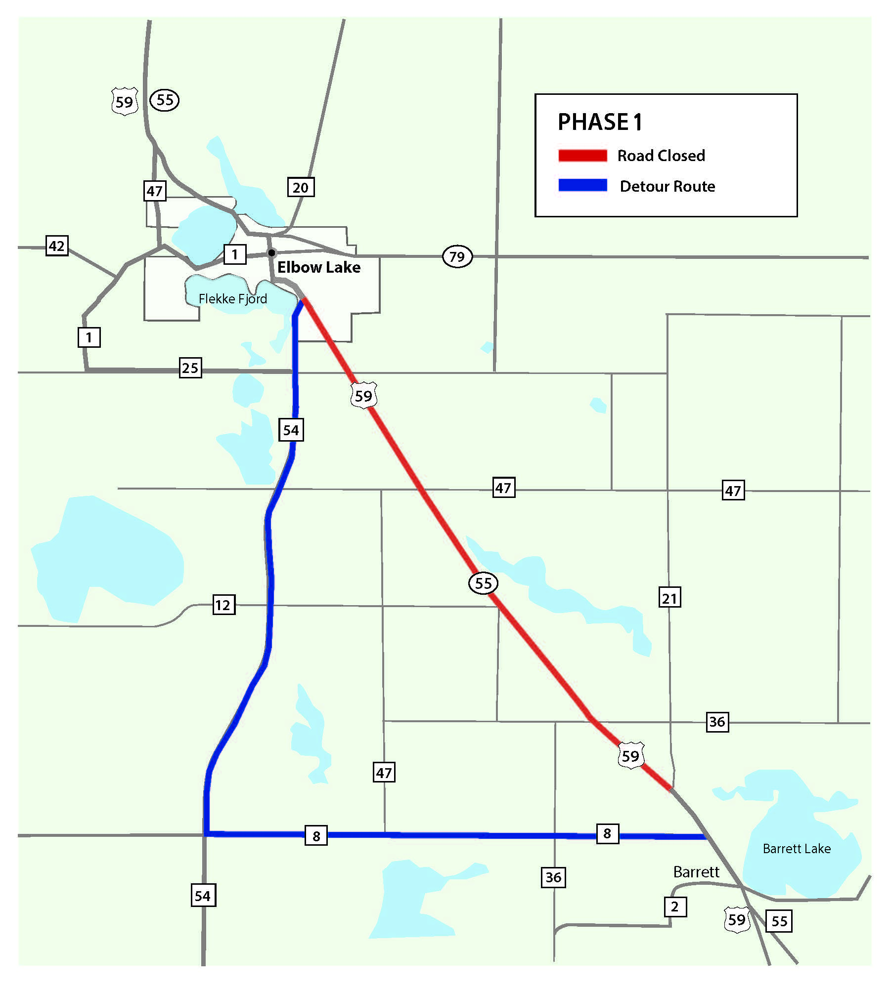 Hwy 55/59 Elbow Lake to Barrett - Construction- MnDOT