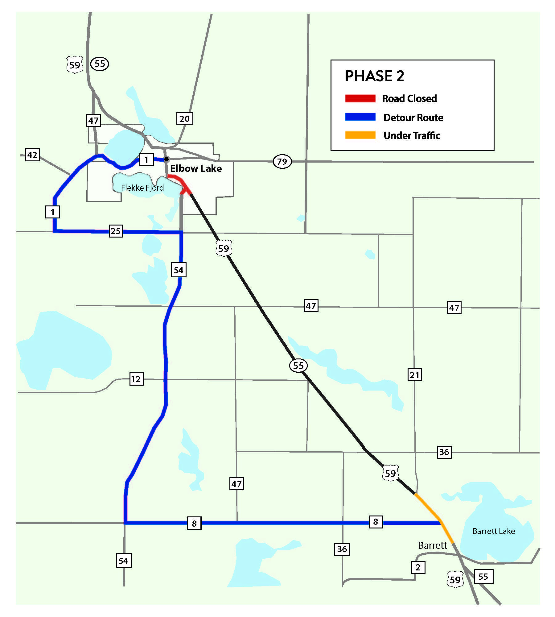 Hwy 55/59 Elbow Lake to Barrett - Construction- MnDOT