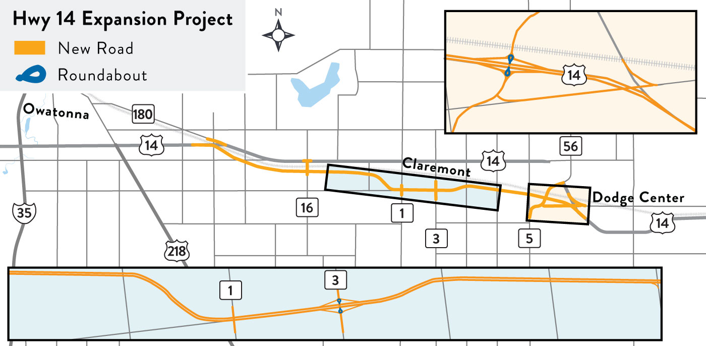 Hwy 14 from Owatonna to Dodge Center MnDOT