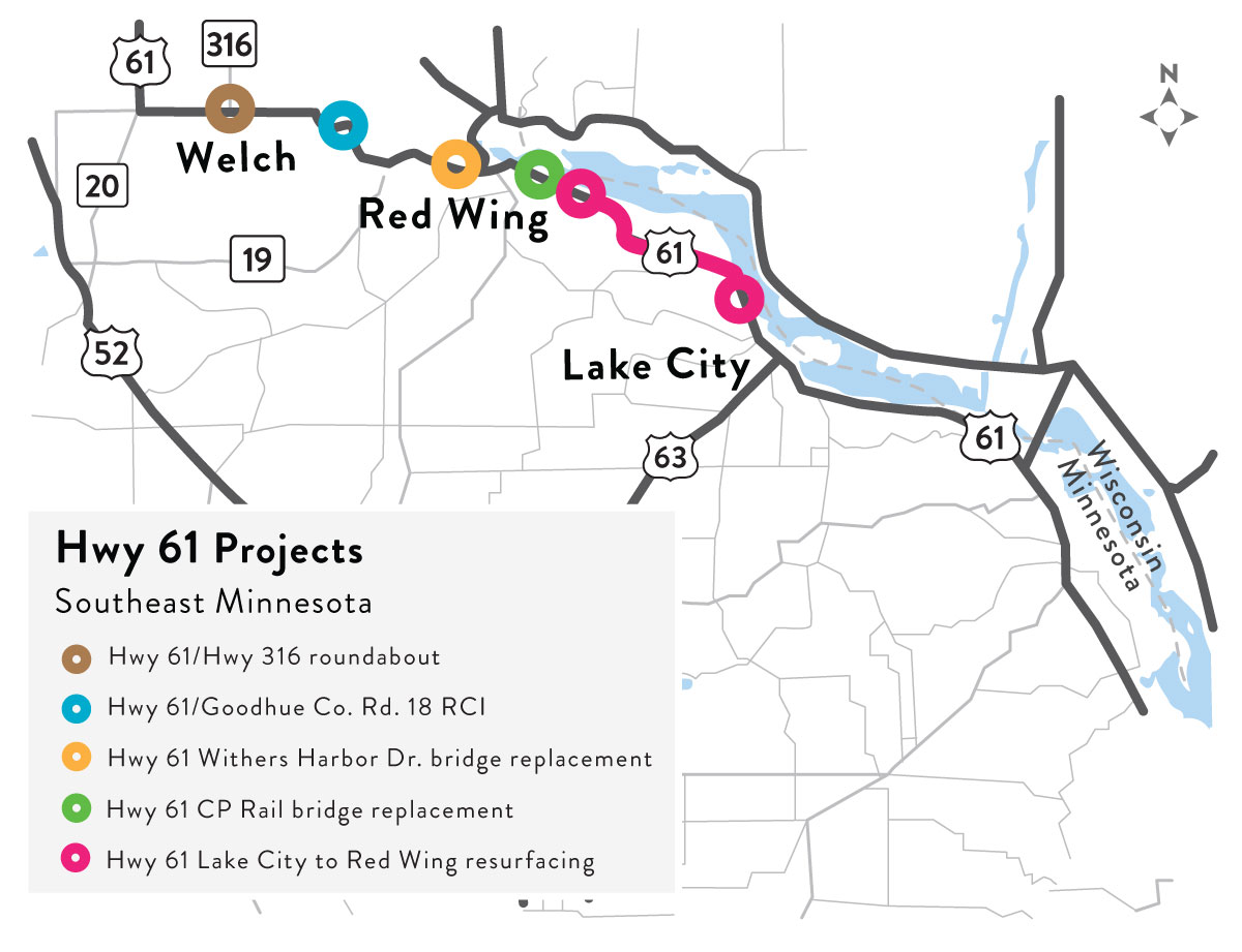 Hwy 61 projects map