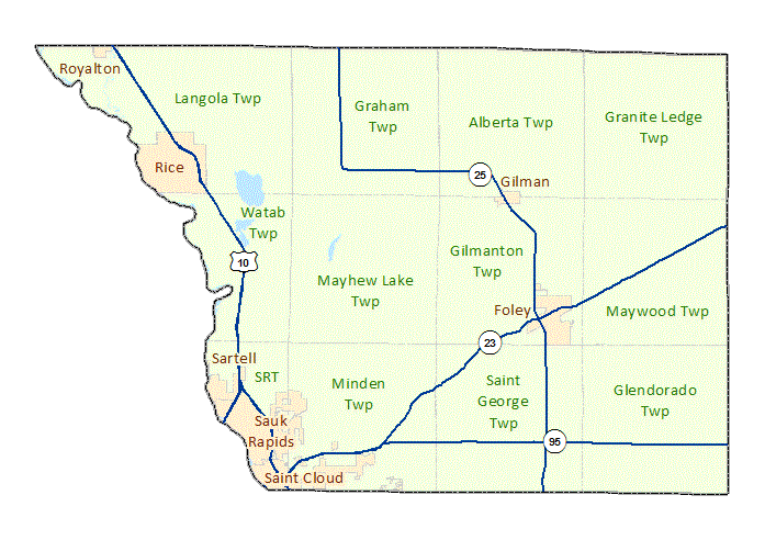 Physical Map Of Benton County - Bank2home.com