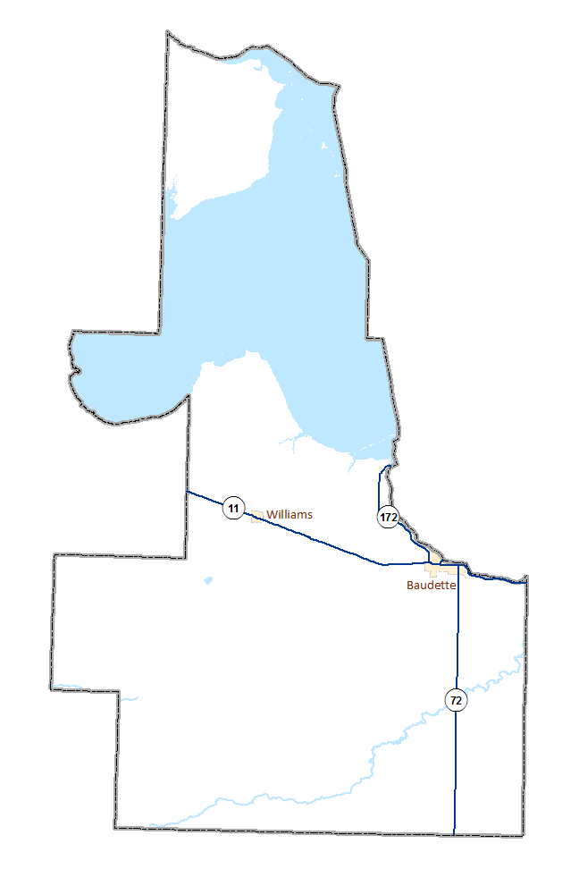 lake of the woods map