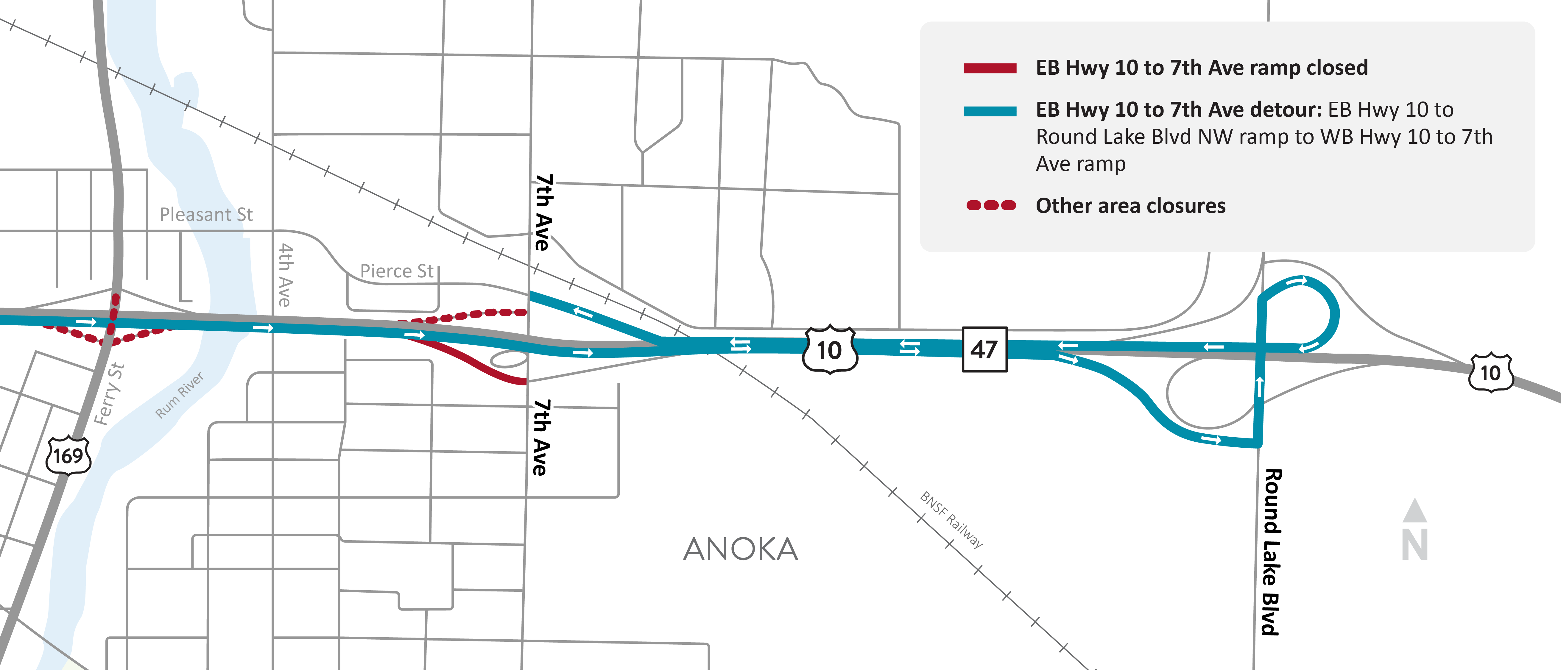 EB Hwy 10 ramp to 7th Ave. closes tomorrow, Sept. 22