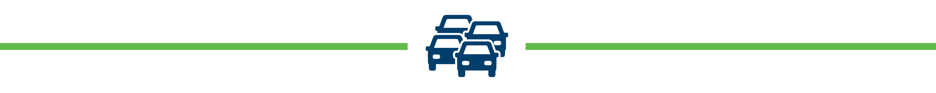 Icon with four cars representing peak hour traffic