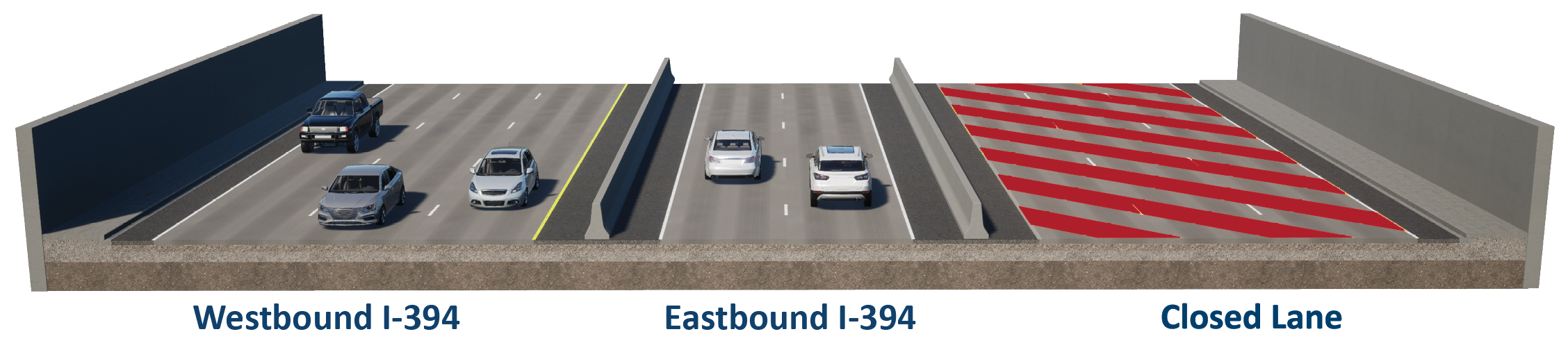 I-394 eastbound lanes closed in Minneapolis