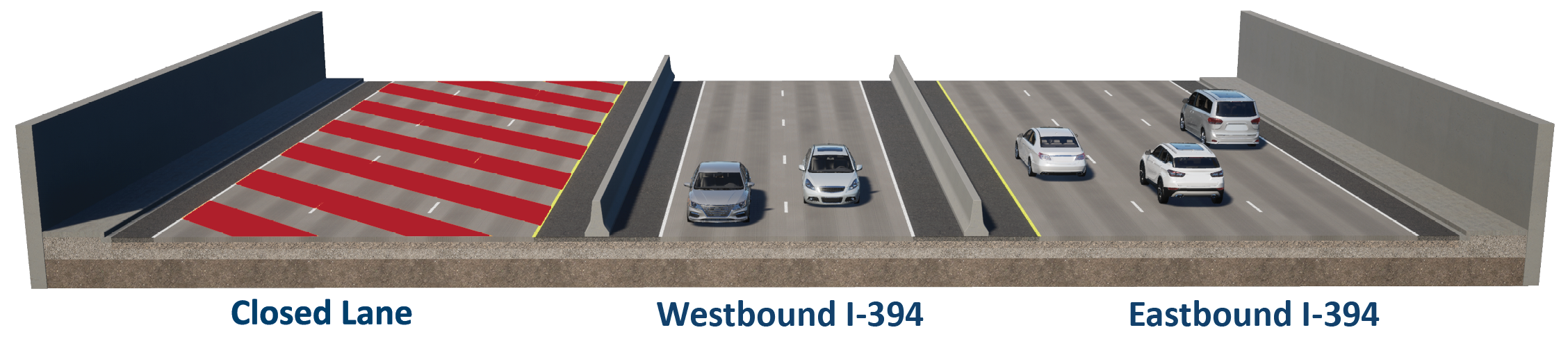 I-394 westbound lanes closed in Minneapolis
