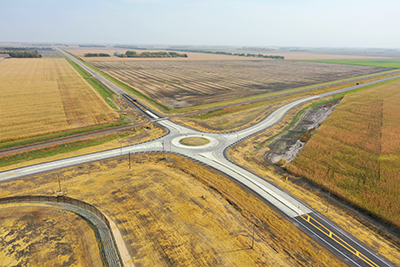 a highway roundabout