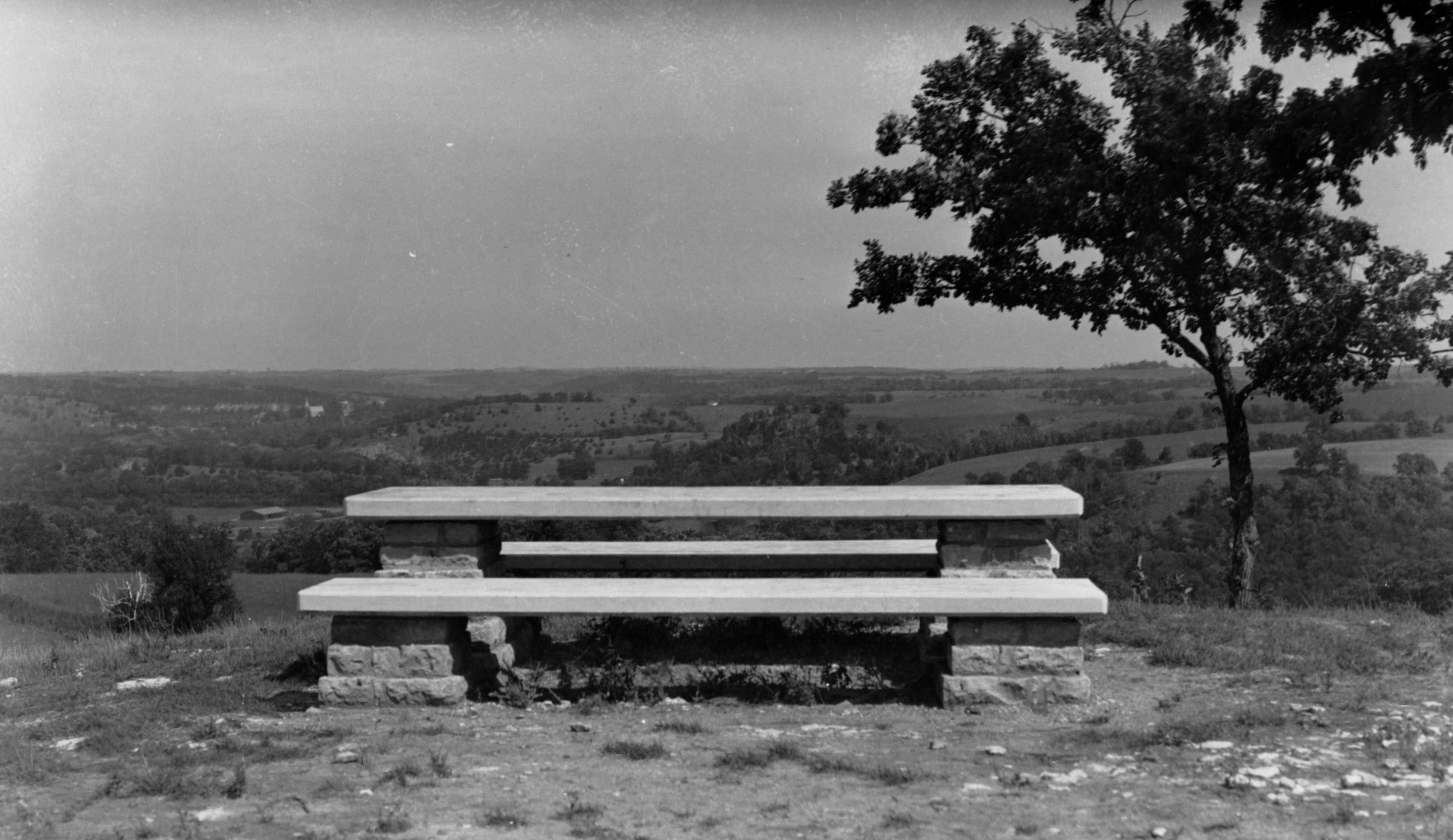 East Overlook. View of the Root River Valley, ca. 1936, following initial completion.
